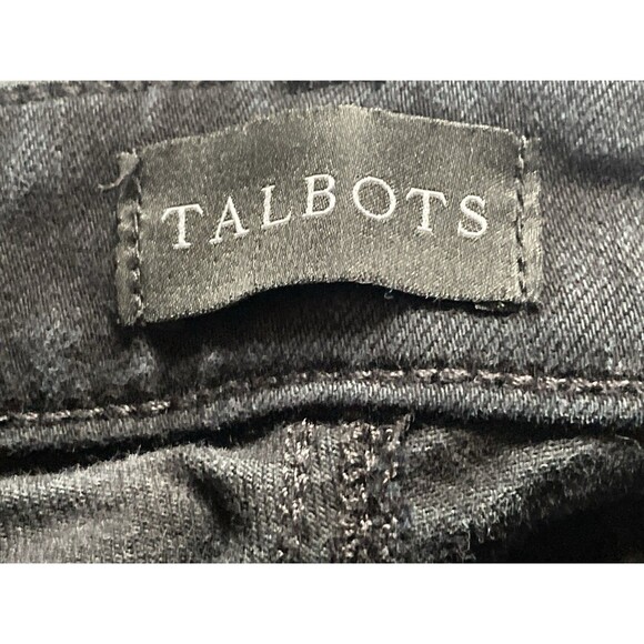 Talbot’s Slim Ankle Jeans Women’s 12P Black Stretch Good Condition Straight Leg - Picture 3 of 12